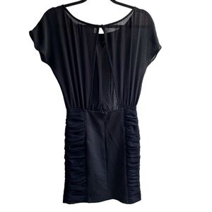 Luluvia Elegant Black Ruched Mini Dress size Small